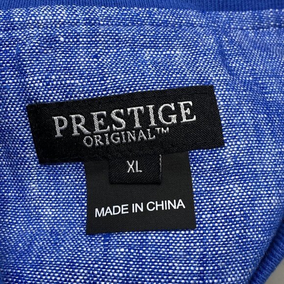 NEW PRESTIGE ORIGINAL 2-Piece Linen Suit Set Size XL Blue – Walking Jacket & P - Picture 3 of 10